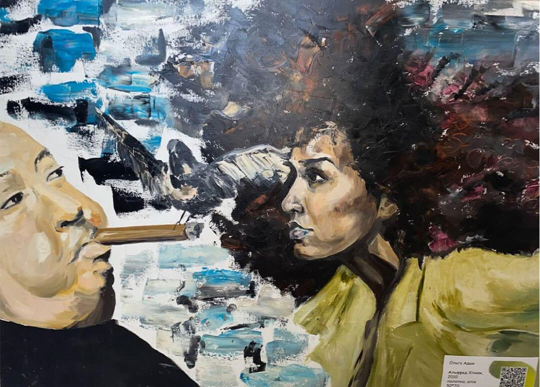 Alfred Hitchcock and Leah Kebede