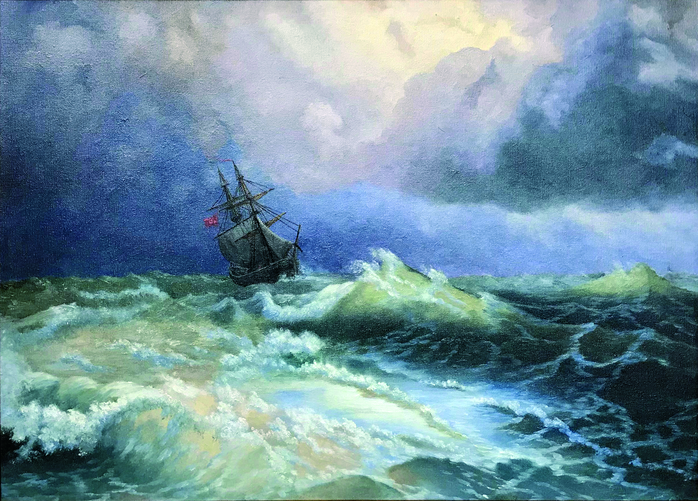 Fırtınalı Denizde Gemi (Ayvazovski)