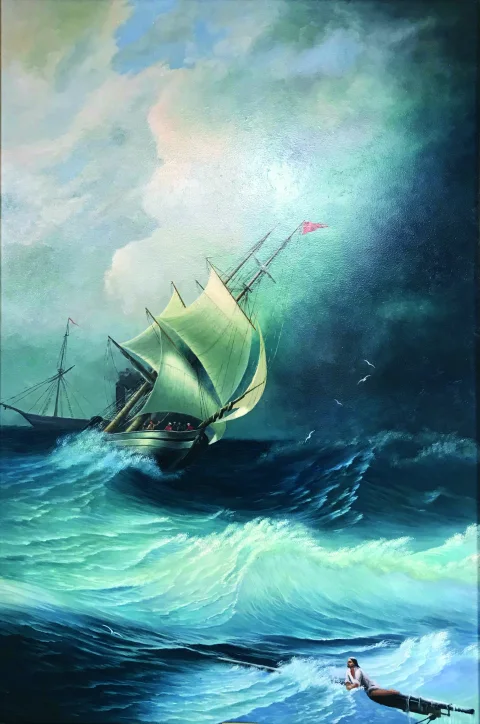 Fırtınalı Denizde Kazazade (Ayvazovski)