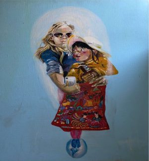 Olga Adam - Peruvian Girl  120 x 100 cm