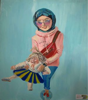 Olga Adam - Arab Mother  120 x 90 cm