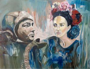 Olga Adam - Monica Bellucci and Exupery  60 x 60 cm