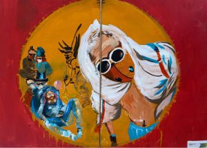 Olga Adam - Burning Man  80 x 120 cm